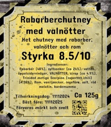 Rabarberchutney med valnötter