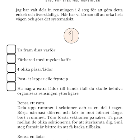 Rensa, organisera och hållbart liv (e-guide)