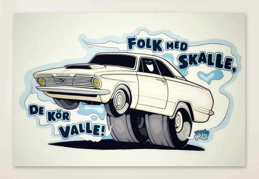 Folk med skalle (60 x 40)