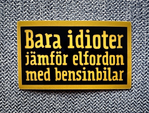 Bara idioter jämför