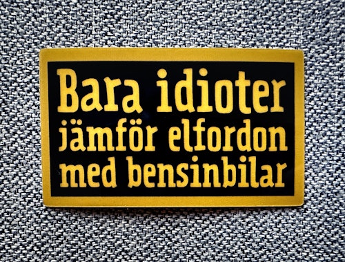 Bara idioter jämför