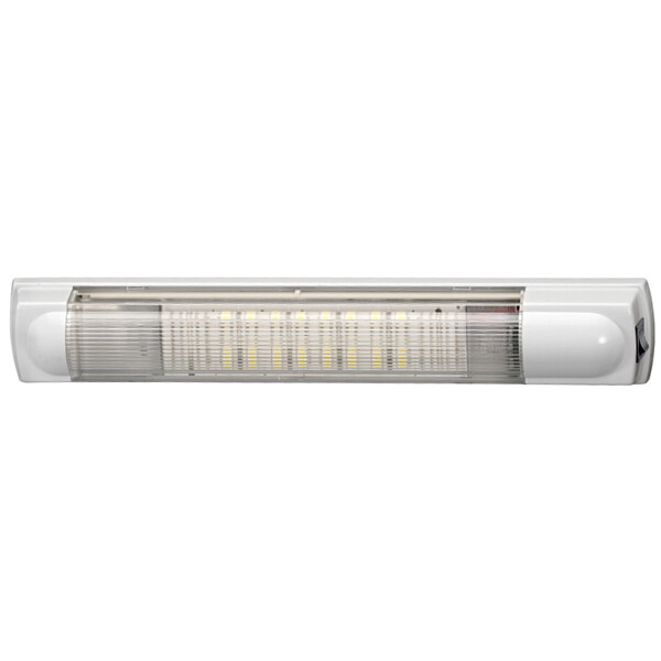 Hella vit LED fluo armatur med strömbrytare 10-31V 3,5w