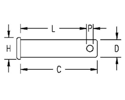 Ronstan riggbult 4,8 x 12,7 mm l-16 mm