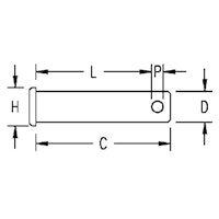 Ronstan riggbult 9,5 x 32 mm
