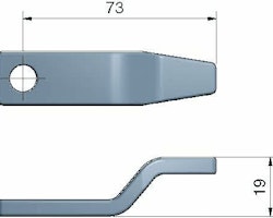 Roca regel 2.5" lång, medium