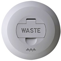 Lock med lås för däcksförskruvning, waste