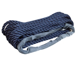 Robline förtöjning, öga m webbing, 3-slagen Navy 10mm 10 m