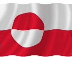 Båtflagga Grönland 50 cm