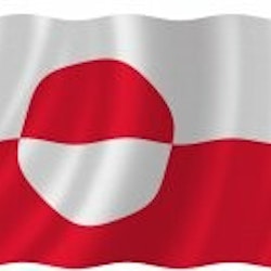 Båtflagga Grönland 50 cm