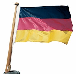 Båtflagga polyester Tyskland, 50x30 cm