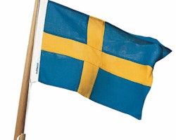 Båtflagga bomull Sverige, 70x44 cm