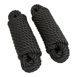 Förtöjningslina PP svart Ø12 mm 6 meter, 2 stk