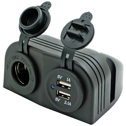 1852 Påbyggnadspanel med dubbelt USB-uttag & cigarettkontakt