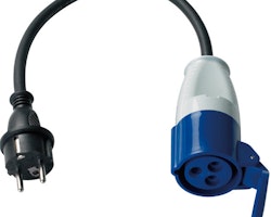 CEE uttag / Schuko intag 220V m/2,5 mm² kabel, 0.5m