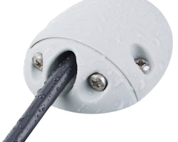 90˚ kabelgenomföring till 7-9 mm kabel, vit nylon