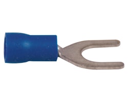 Gaffelkabelsko blå hål 6.4 mm, 10 st