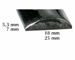 Fenderlist RF 18 mm halvrund, 3 m
