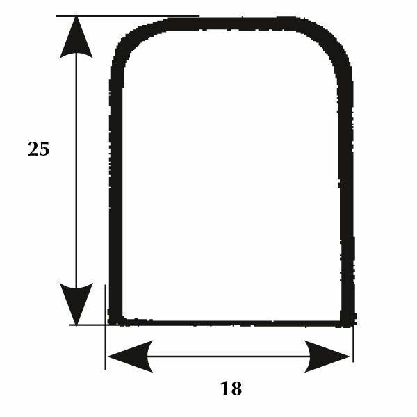 Ändstycke b=18 l=60 h=25 mm