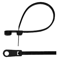 Buntband med hål svart 145 x 3,6 mm, 20 st