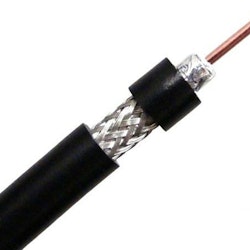 VHF-kabel RG58 super low loss svart, 6mm