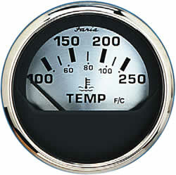 Faria termometer 40-120c. ø 53 - spunsilver
