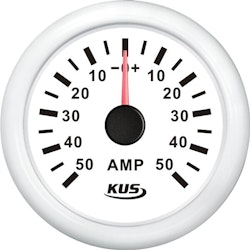 KUS amperemeter vit, med 50Amp shunt