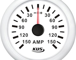 KUS amperemeter vit, 150Amp shunt 12/24V