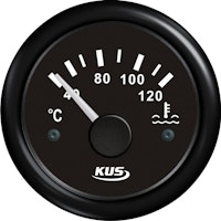 KUS temperaturmätare för kylvatten svart