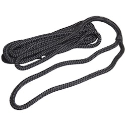Robline förtöjningslina flätad svart, 18mm x 12m