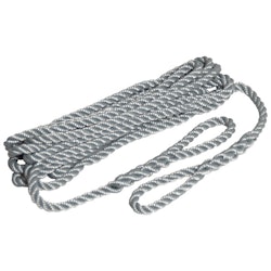 Robline fenderlina treslagen grå 2-pack, 8mm x 2m