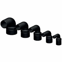 Trudesign 90° slangstos 19mm svart 3/4" innergänga