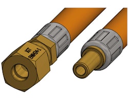 Gasolslang 0,4m ändar: Ø8 mm rör + 8 mm sockel