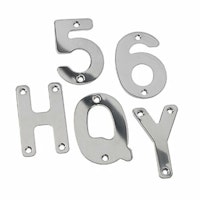 Roca V bokstav 75 mm RF för teakskylt