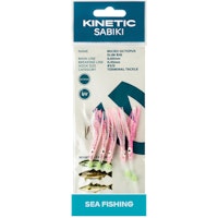 Kinetic Sabiki liten bläckfisk makrill/torsk, Rosa/glitter