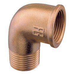 Guidi Böj 90° inv/utv 3/8" brons