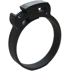 Slangklämma plast 11,1 - 13,4 mm svart - 6mm