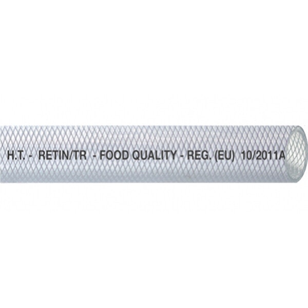 Klar PVC-slang armerad food quality 10mm, rulle 100m