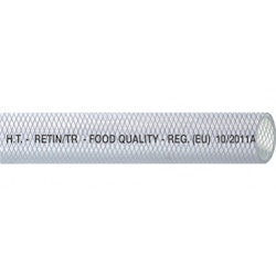 Klar PVC-slang armerad food quality 25mm, rulle 50m