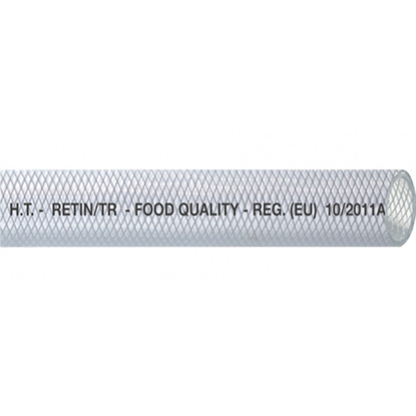 Klar PVC-slang armerad food quality 38mm, rulle 25m
