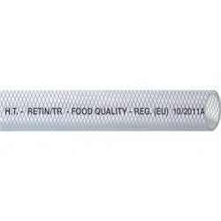 Klar PVC-slang armerad food quality 8mm, rulle 5m