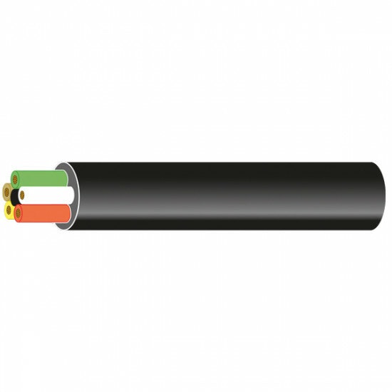Max Power Marin Kabel, 6 x 0.5mm2 svart 15 meter