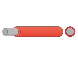 OceanFlex Förtennad kopparkabel röd 16 mm², 50m
