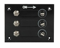 Elpanel med 3 kontakter till 12V