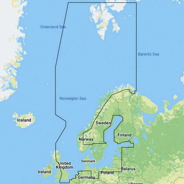 C-karta Y050 Discover, Skandinavien till Lowrance,Simrad & B
