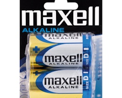 Maxell Alkalline D / LR20-batterier, 2st.