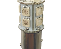 1852 LED-lanternlampa BAY15D Ø19x43mm 10-36Vdc grön, 2 st