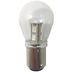 1852 LED-lanternlampa BAY15D Ø25x48mm 10-36Vdc grön, 2 st