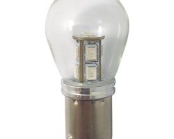 1852 LED-lanternlampa BAY15D Ø25x48mm 10-36Vdc röd, 2 st