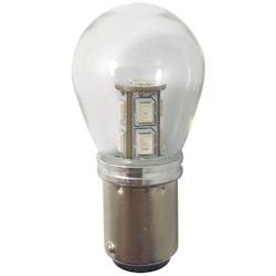1852 LED-lanternlampa BAY15D Ø25x48mm 10-36Vdc röd, 2 st