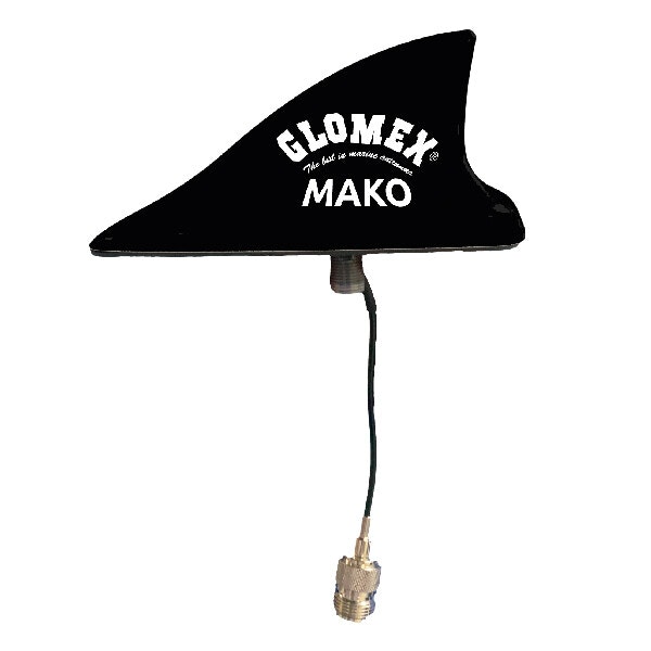 Glomex Mako VHF-antenn svart, 8m kabel och kontakt PL259
